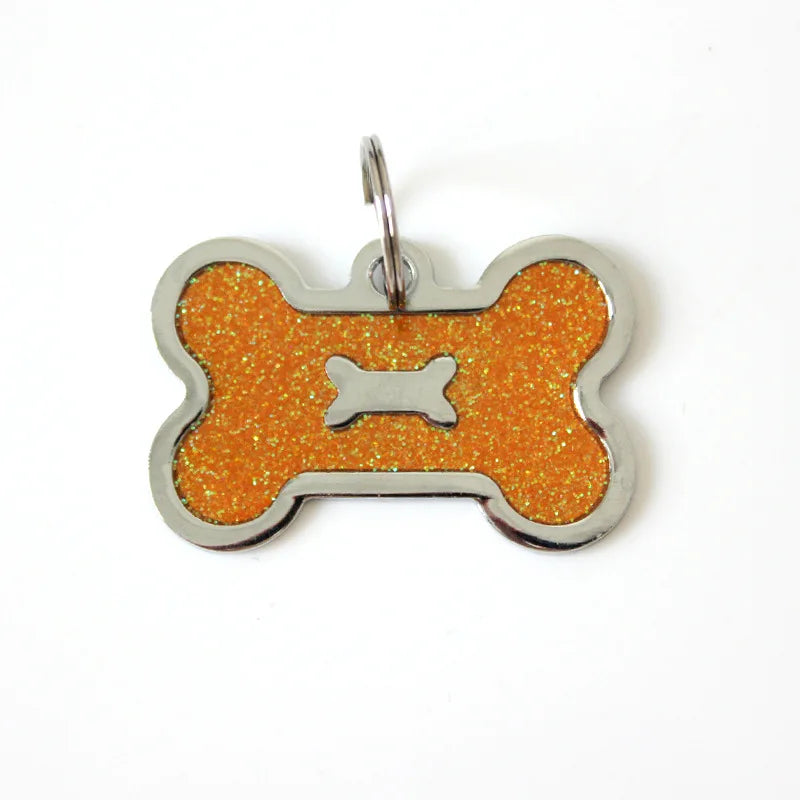 Médaille Pailletée – Gravée et Personnalisable pour Chien et Chat