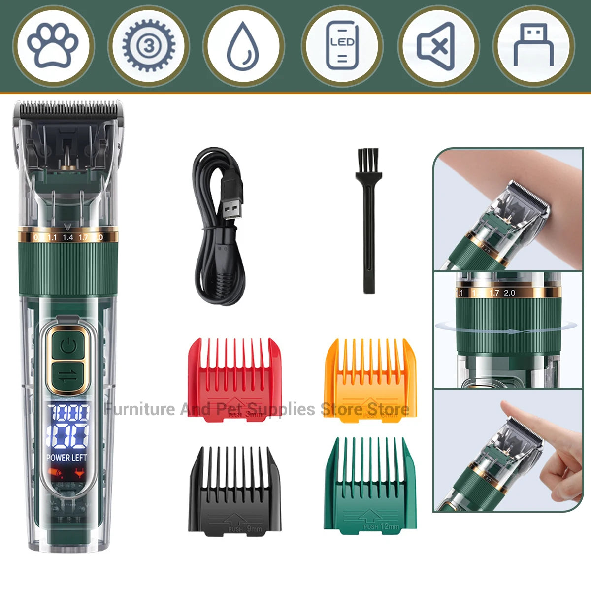 Tondeuse Silencieuse pour Chien et Chat – Toilettage maison sans stress