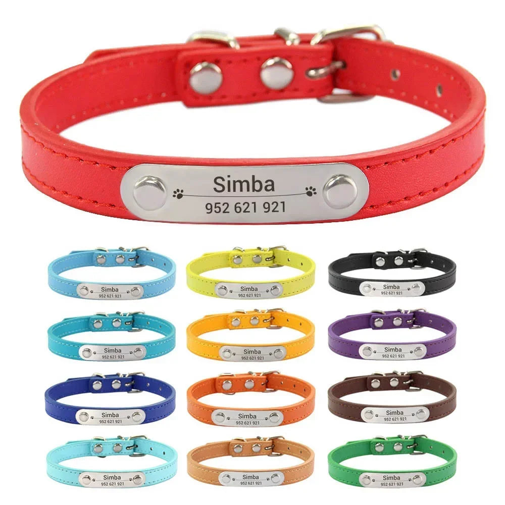 Collier en Cuir PU Personnalisé pour Chien et Chat – Pour eux deux, à leur image