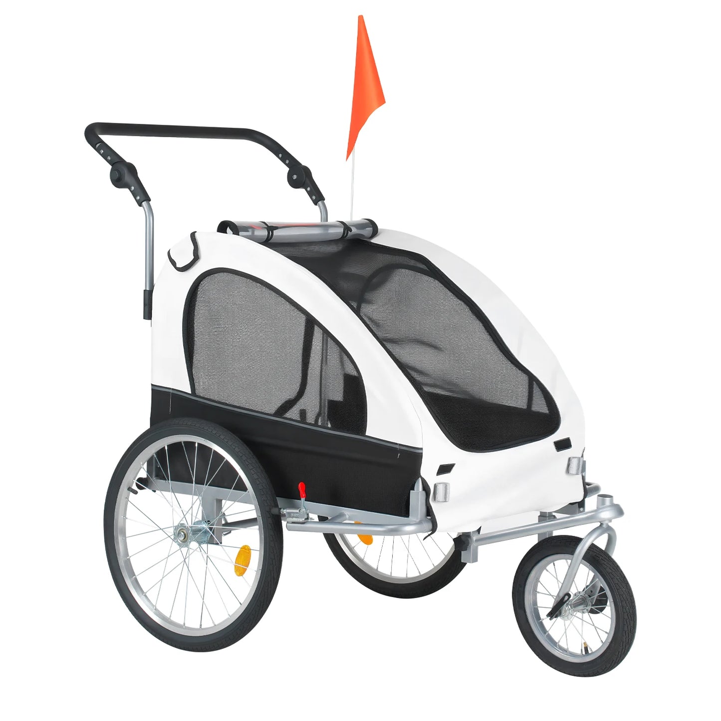 Remorque Vélo & Poussette 2 en 1 pour Chien – Pliable, Jusqu'à 60 kg