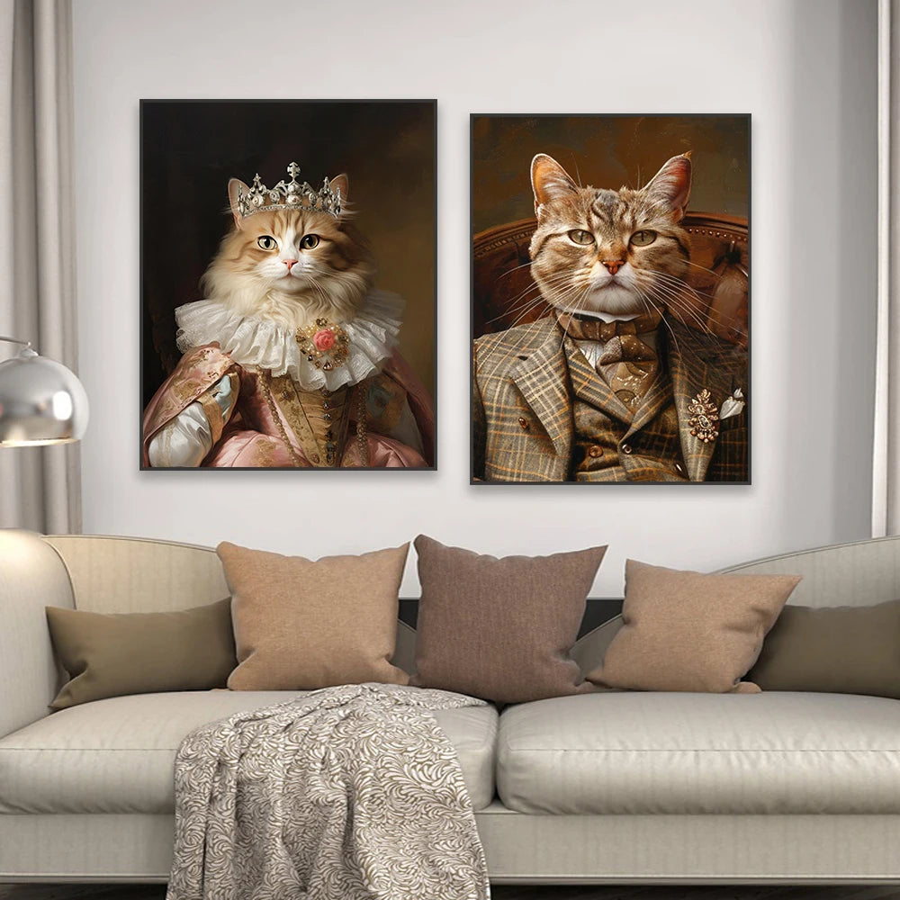 Portrait Royal Personnalisé de votre Animal d'après Photo