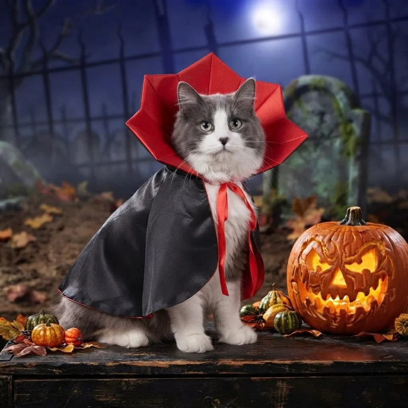 Cape de Vampire pour Chien et Chat – Costume Halloween Dracula