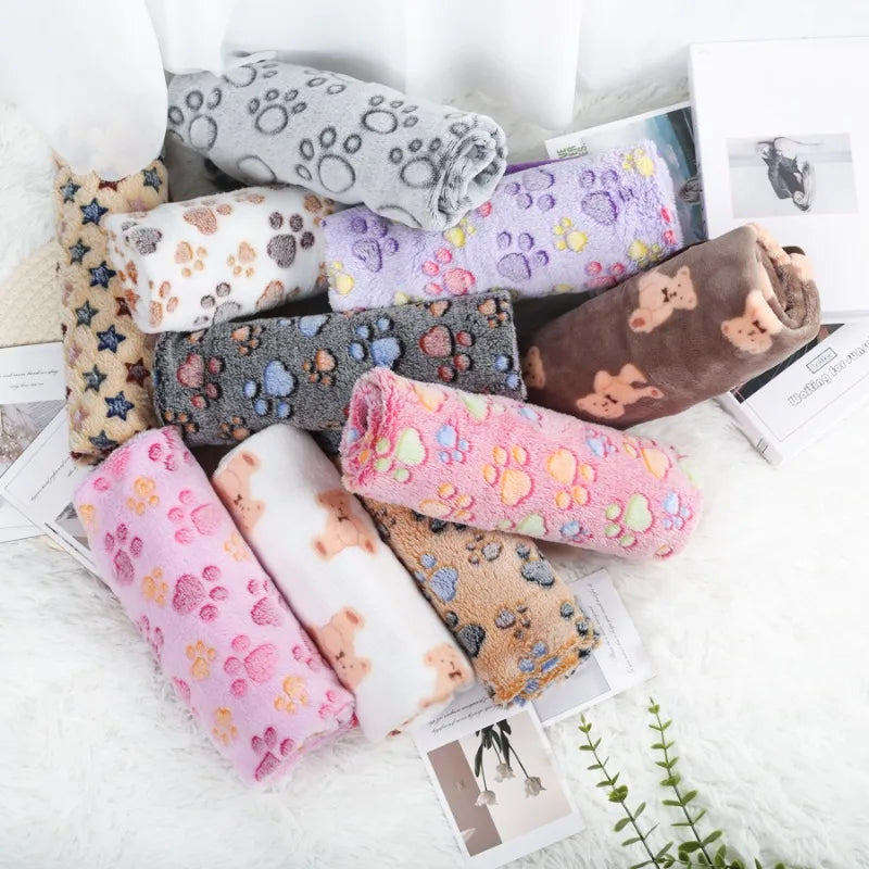 Couverture en Velours Polaire Douce Multiusage pour Chien et Chat | Chaude & Douilette | 60x40 à 100x76cm