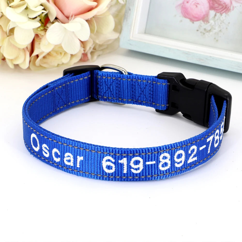 Collier Nylon Brodé Personnalisé pour Chien – Son prénom brodé sur mesure