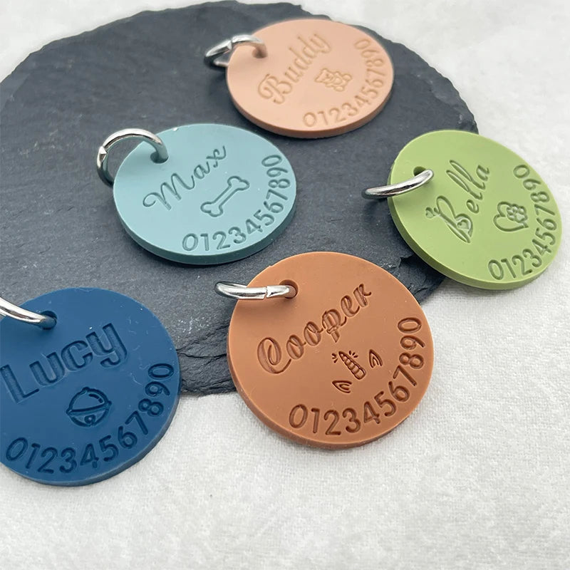 Médaille Silicone Personnalisée pour Chien et Chat – Colorée et unique