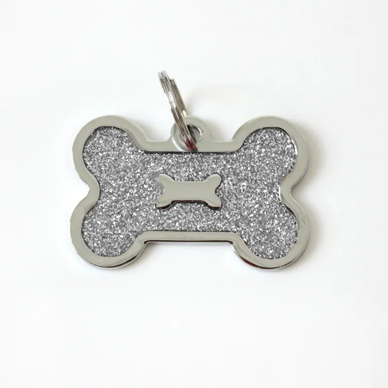 Médaille Pailletée – Gravée et Personnalisable pour Chien et Chat