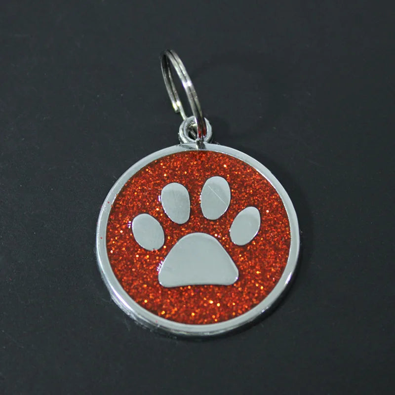 Médaille Pailletée – Gravée et Personnalisable pour Chien et Chat