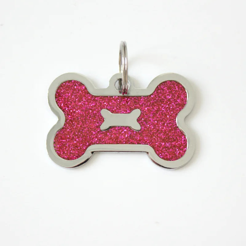 Médaille Pailletée – Gravée et Personnalisable pour Chien et Chat