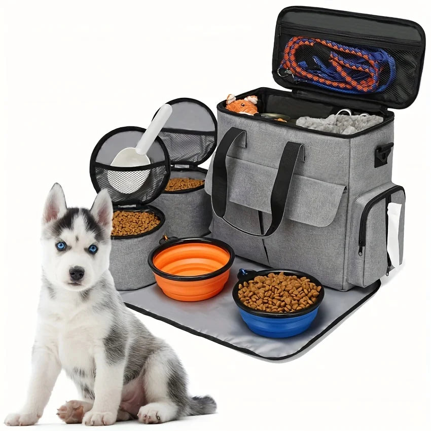 Sac de Voyage pour Chien – Kit Complet 6 Pièces