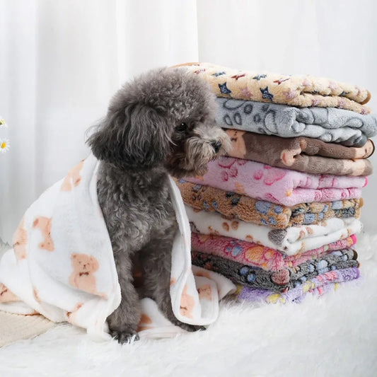 Couverture en Velours Polaire Douce Multiusage pour Chien et Chat | Chaude & Douilette | 60x40 à 100x76cm