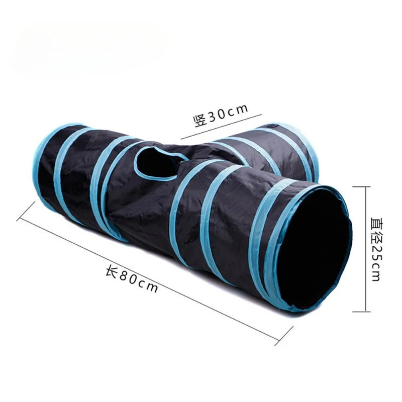 Tunnel de Jeu Pliable pour Chat – Cache-cache, poursuite & sieste garantis !