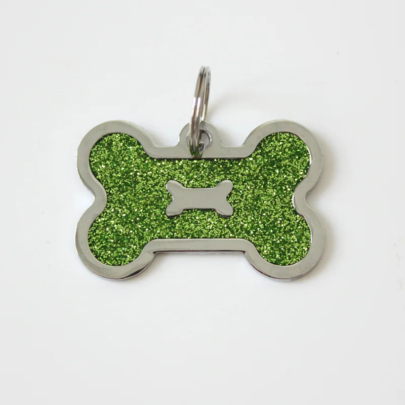 Médaille Pailletée – Gravée et Personnalisable pour Chien et Chat