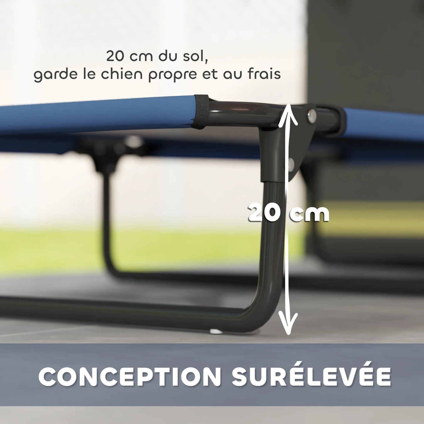 Lit d'été Surélevé Respirant – Pliable
