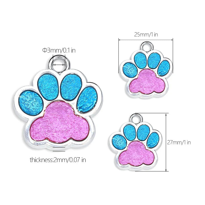 Médaille Pailletée – Gravée et Personnalisable pour Chien et Chat