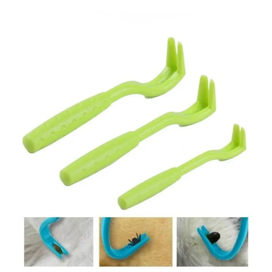Lot de 3 Crochets Tire-Tiques pour Chien et Chat