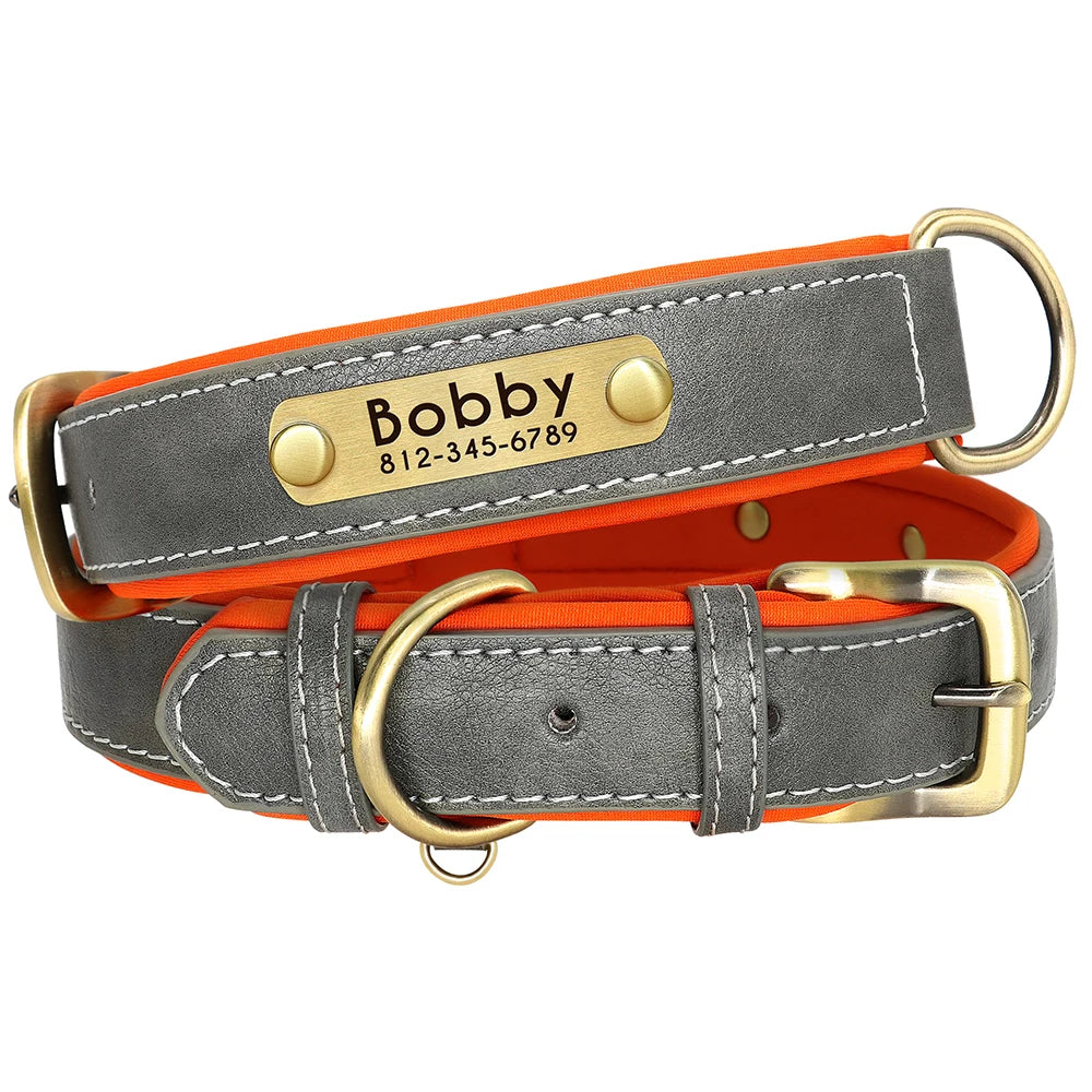 Collier en Cuir PU Personnalisé pour Chien – Chic et personnalisé