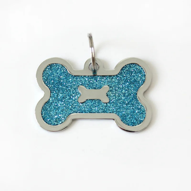 Médaille Pailletée – Gravée et Personnalisable pour Chien et Chat