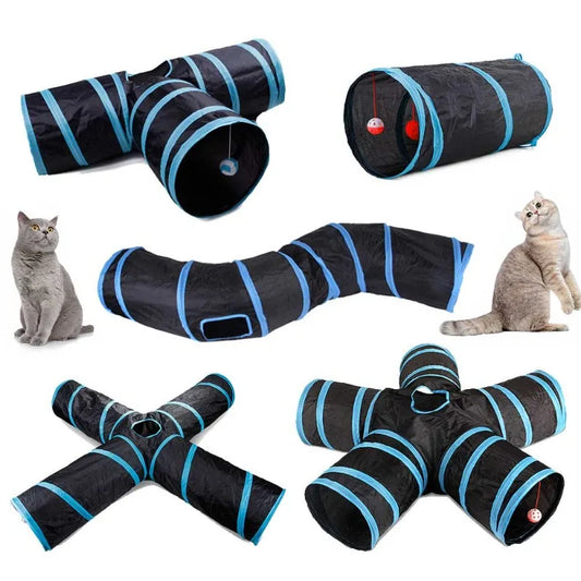 Tunnel de Jeu Pliable pour Chat – Cache-cache, poursuite & sieste garantis !