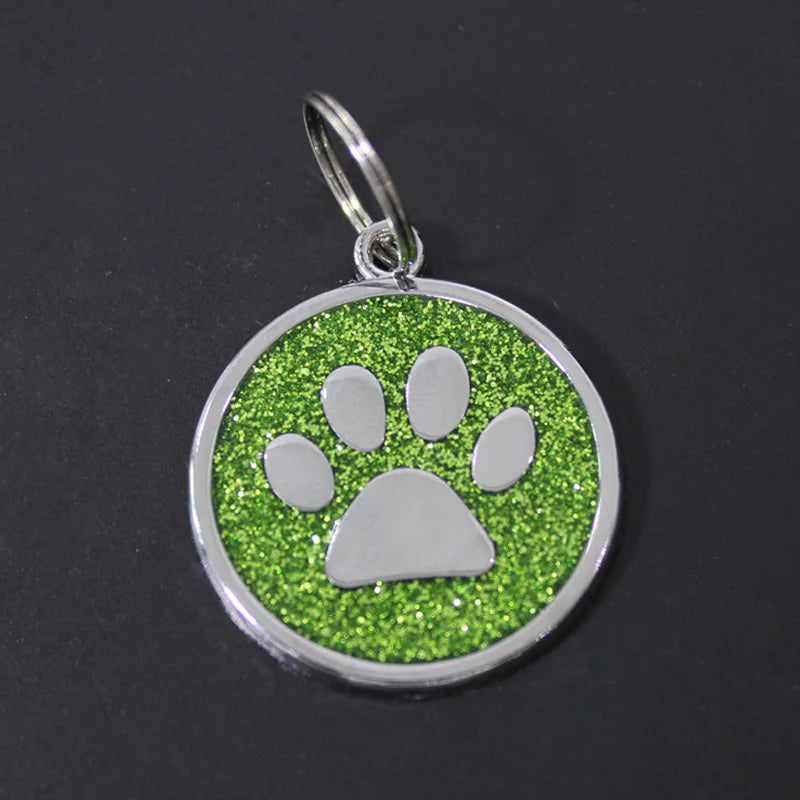 Médaille Pailletée – Gravée et Personnalisable pour Chien et Chat