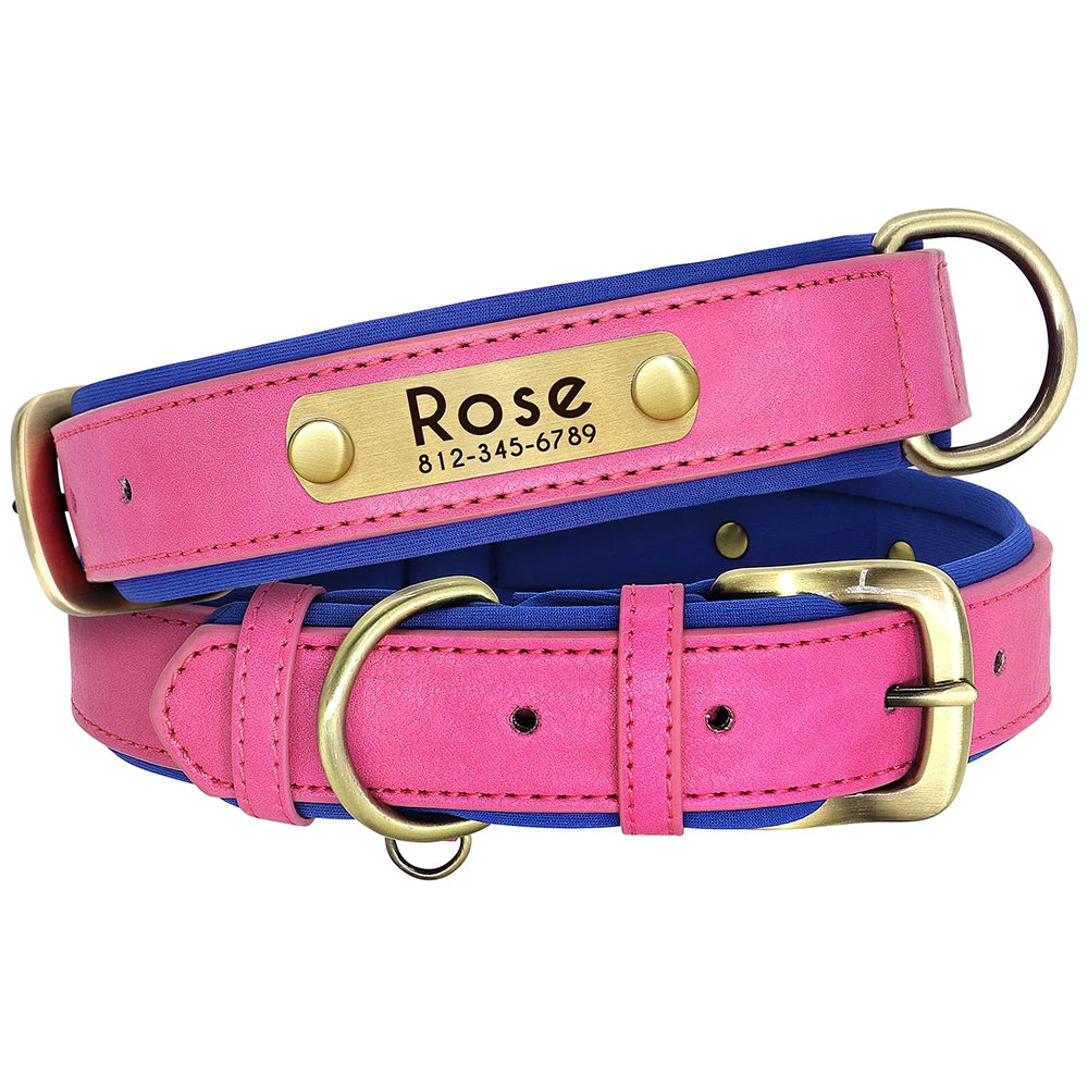 Collier en Cuir PU Personnalisé pour Chien – Chic et personnalisé