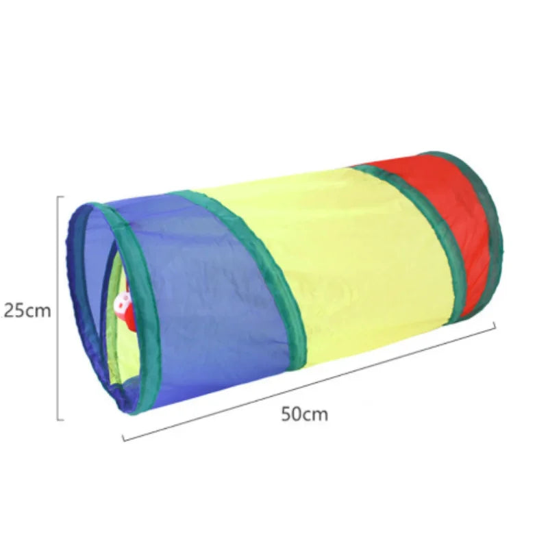 Tunnel Interactif Coloré pour Chat – Cache-cache version féline