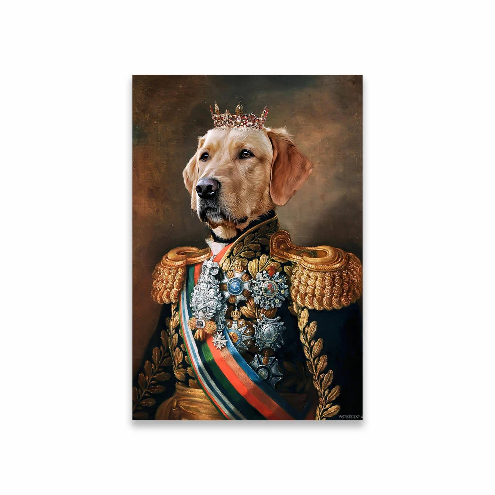 Portrait Royal Personnalisé de votre Animal d'après Photo