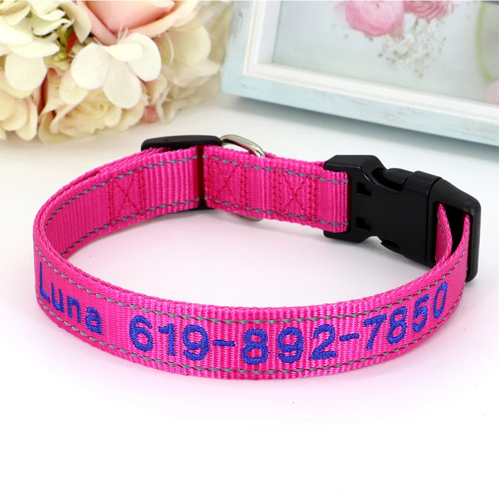 Collier Nylon Brodé Personnalisé pour Chien – Son prénom brodé sur mesure