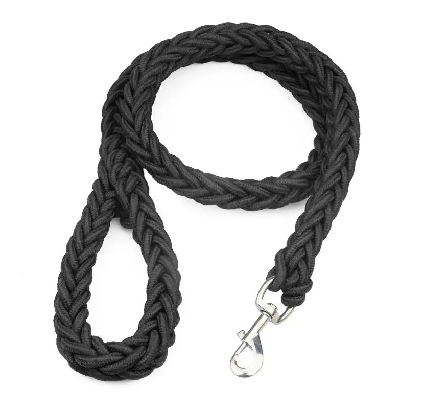 Laisse Tressée en Nylon pour Grand Chien – Solide comme un roc