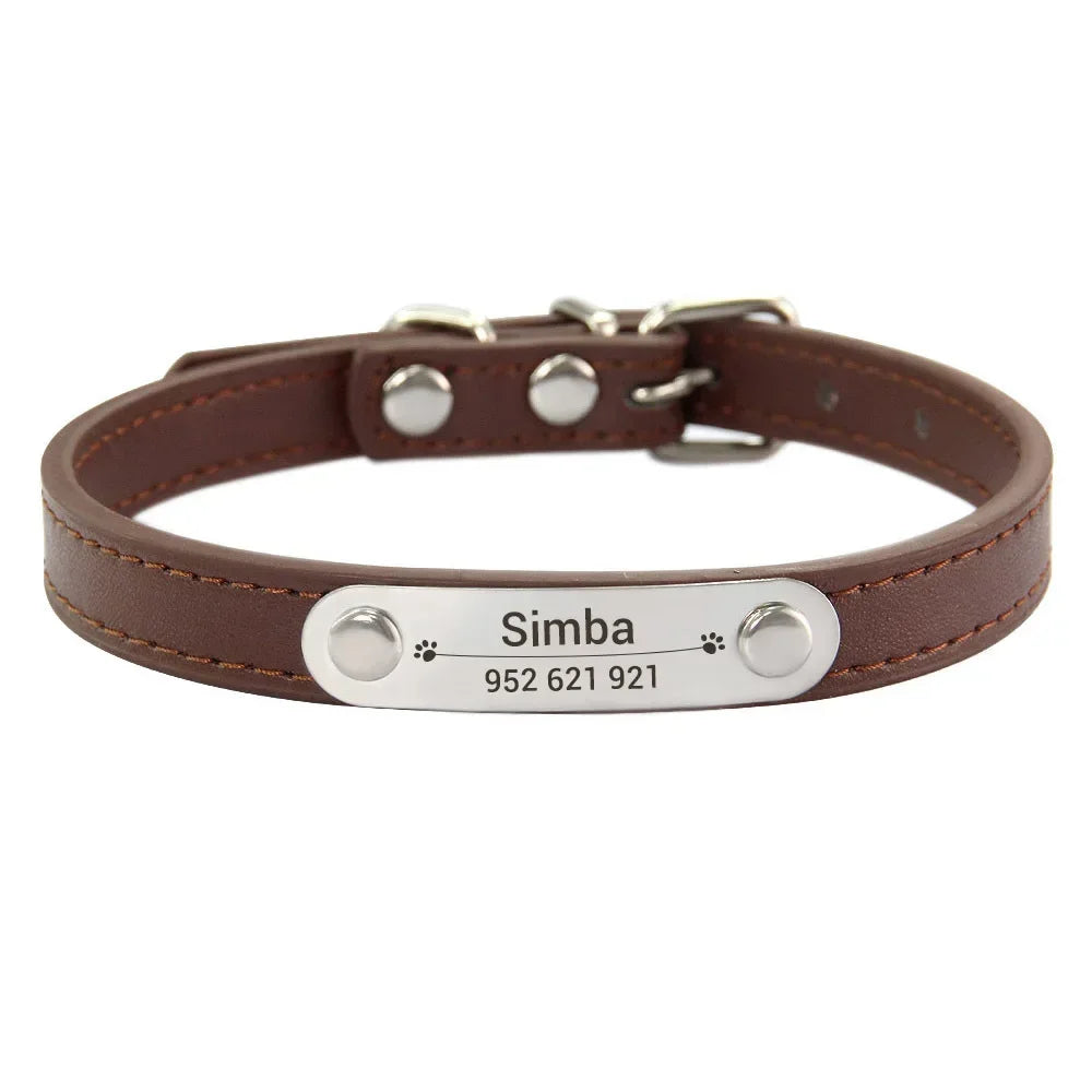 Collier en Cuir PU Personnalisé pour Chien et Chat – Pour eux deux, à leur image