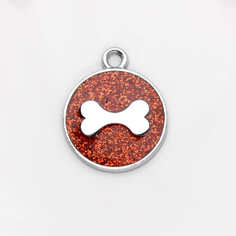 Médaille Pailletée – Gravée et Personnalisable pour Chien et Chat