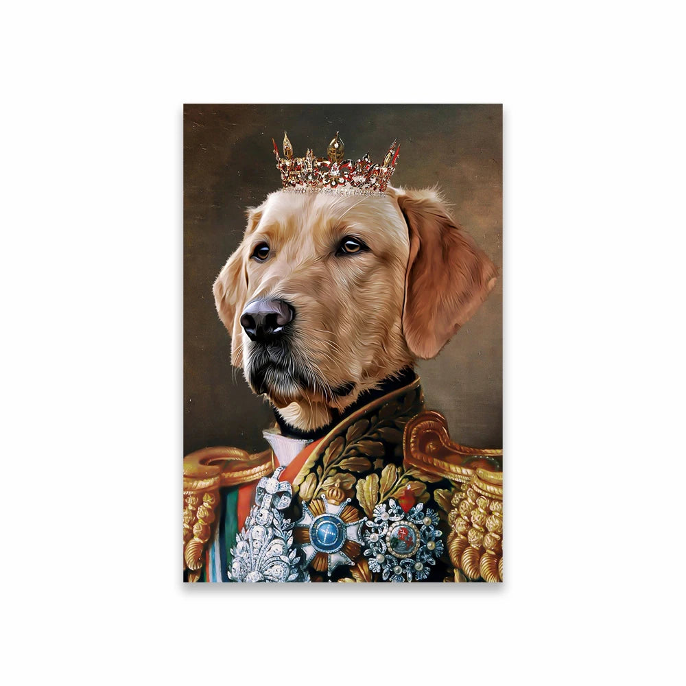 Portrait Royal Personnalisé de votre Animal d'après Photo