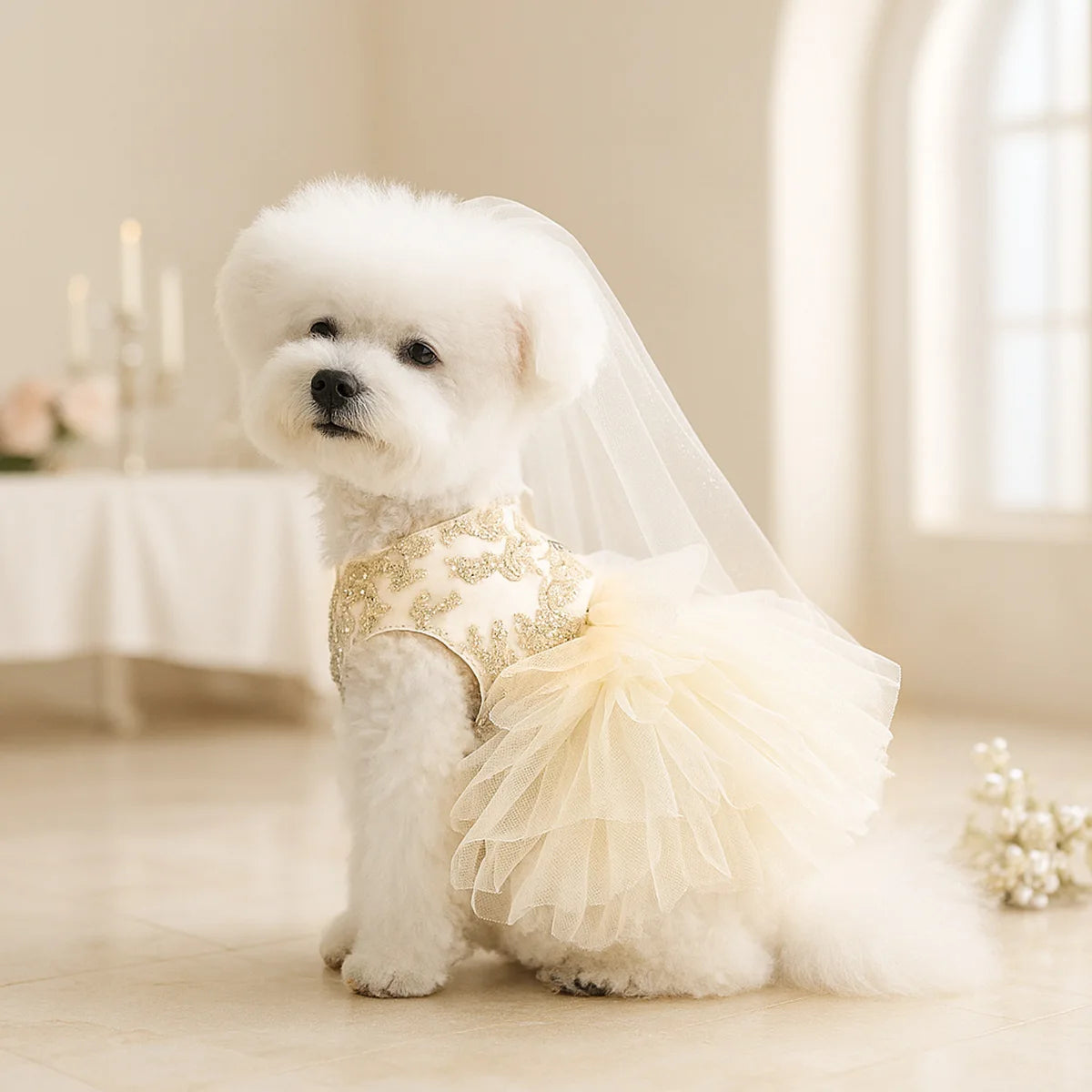 Robe Élégante pour Chienne – Belle comme une princesse