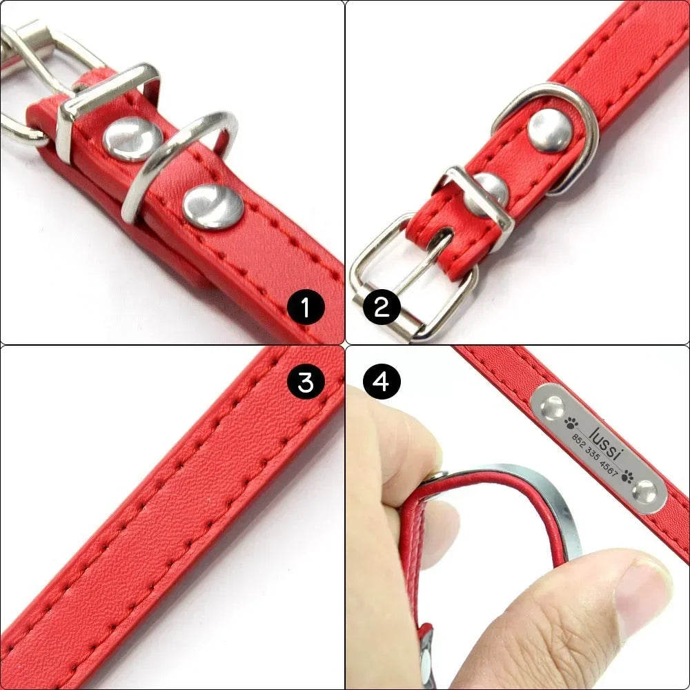 Collier en Cuir PU Personnalisé pour Chien et Chat – Pour eux deux, à leur image