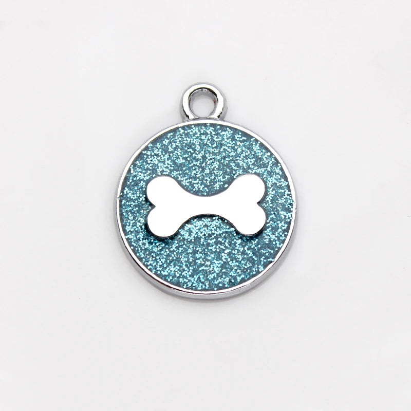 Médaille Pailletée – Gravée et Personnalisable pour Chien et Chat