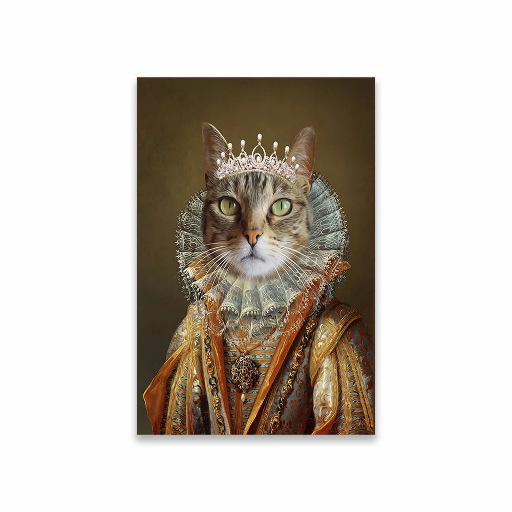 Portrait Royal Personnalisé de votre Animal d'après Photo