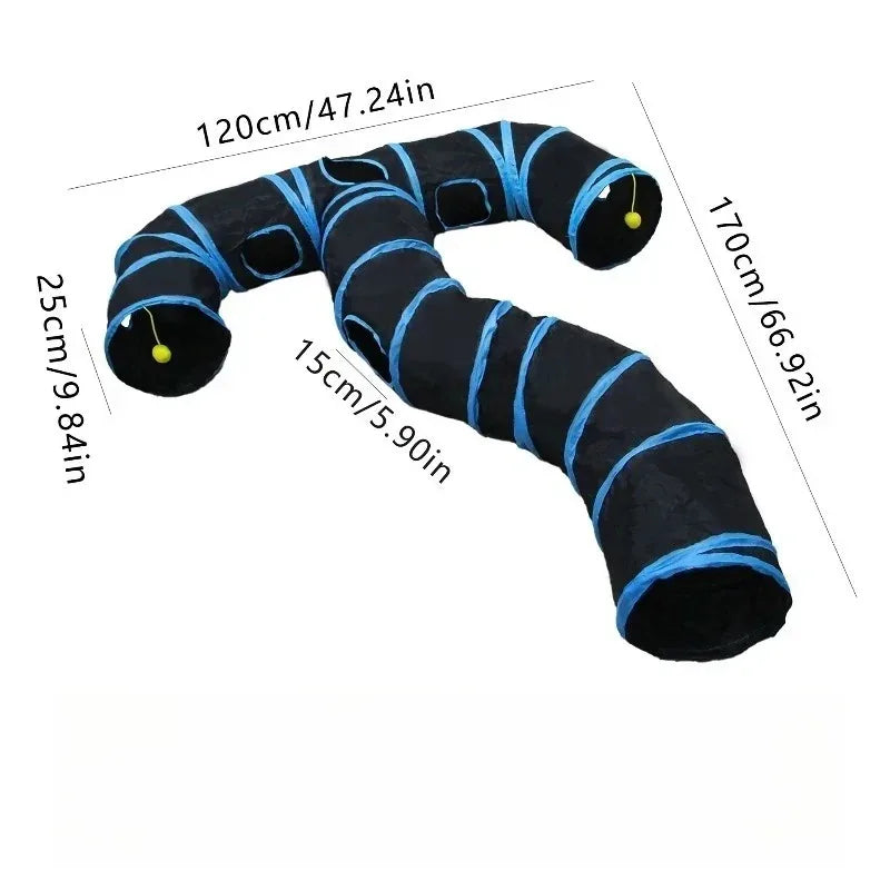 Tunnel de Jeu Pliable pour Chat – Cache-cache, poursuite & sieste garantis !