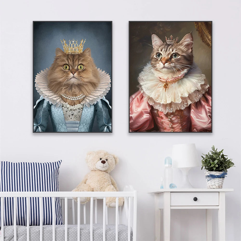 Portrait Royal Personnalisé de votre Animal d'après Photo