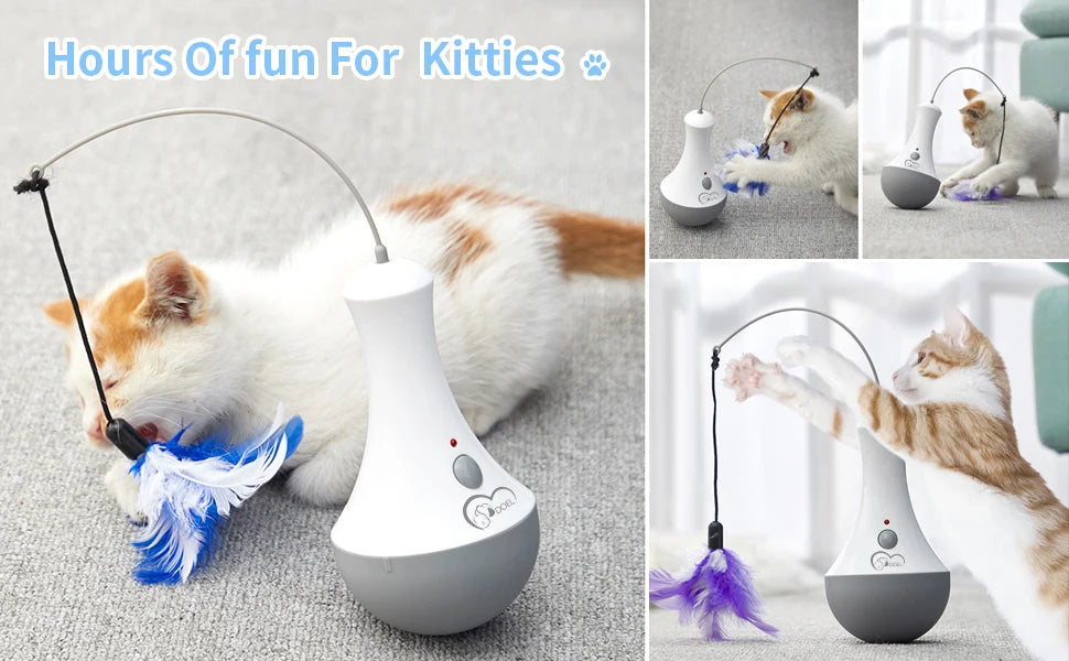 Jouet Interactif à Plumes pour Chat – La chasse sans quitter la maison