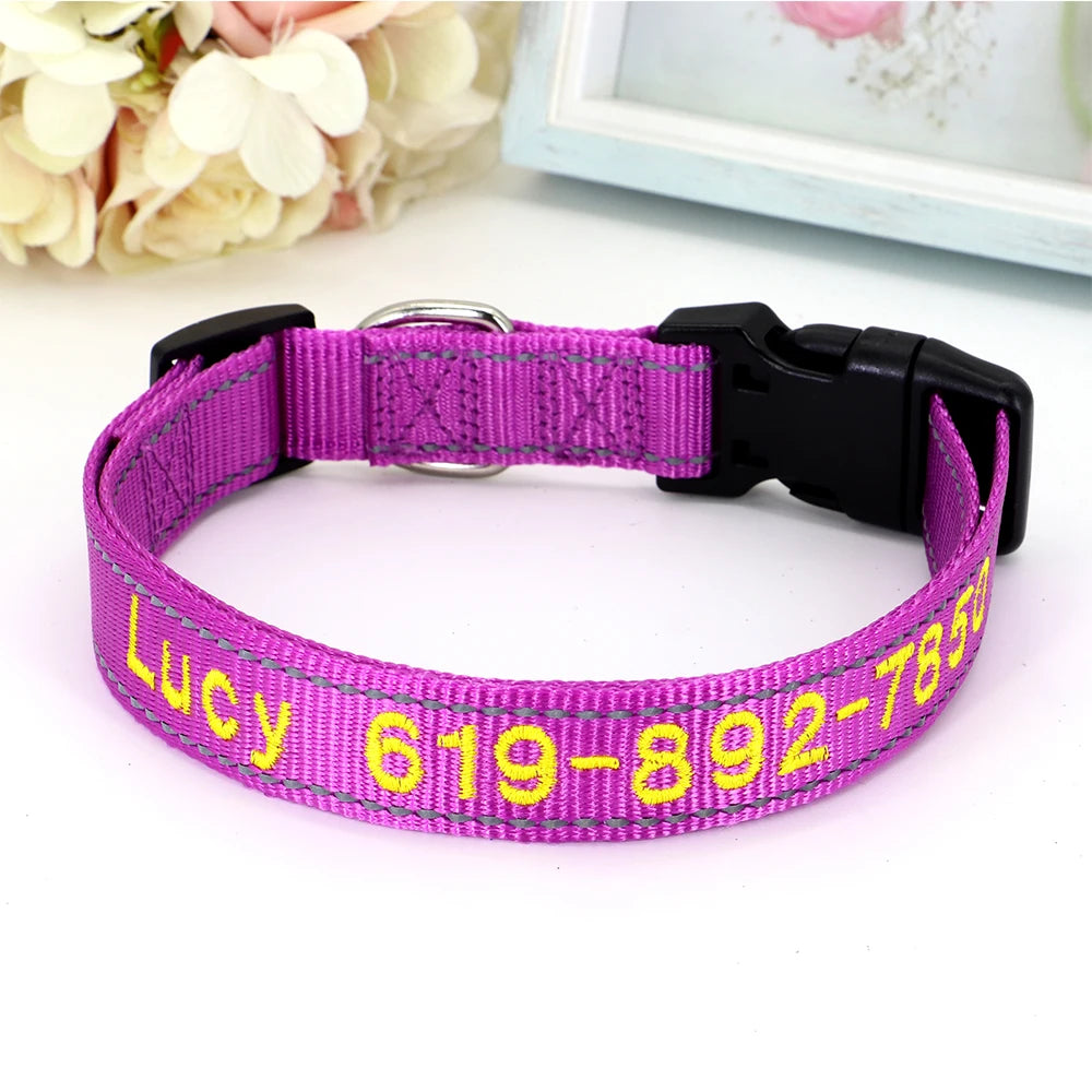 Collier Nylon Brodé Personnalisé pour Chien – Son prénom brodé sur mesure