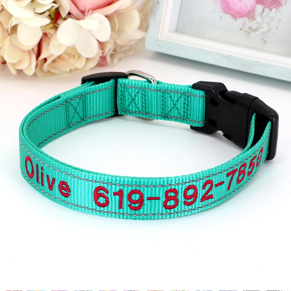 Collier Nylon Brodé Personnalisé pour Chien – Son prénom brodé sur mesure