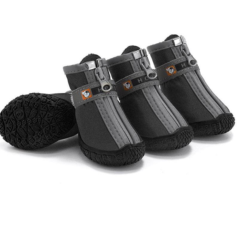Chaussons Hiver pour Chien – Semelles Antidérapantes Epaisses & Chaudes | Lot de 4
