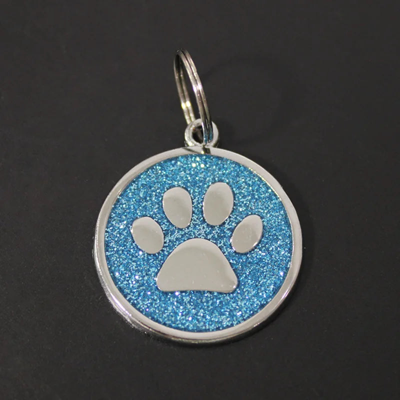 Médaille Pailletée – Gravée et Personnalisable pour Chien et Chat