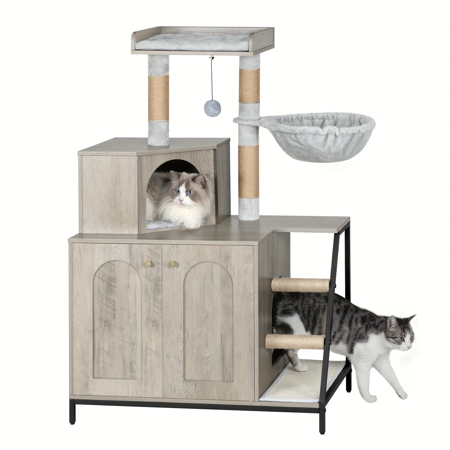 Arbre à Chat avec Cache Litière Intégré – Design et discret
