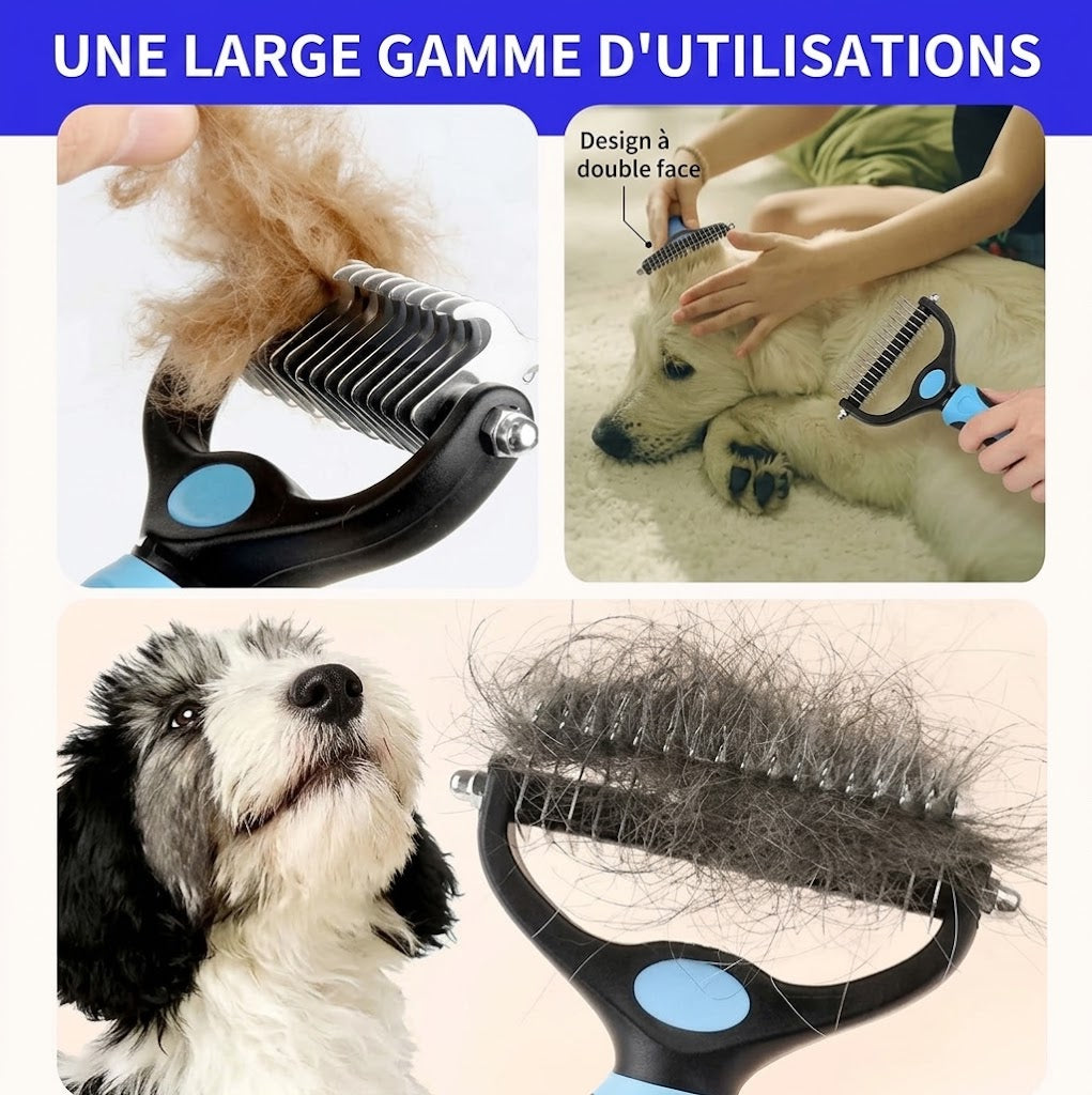 Brosse Démêlante Professionnelle pour Chien et Chat