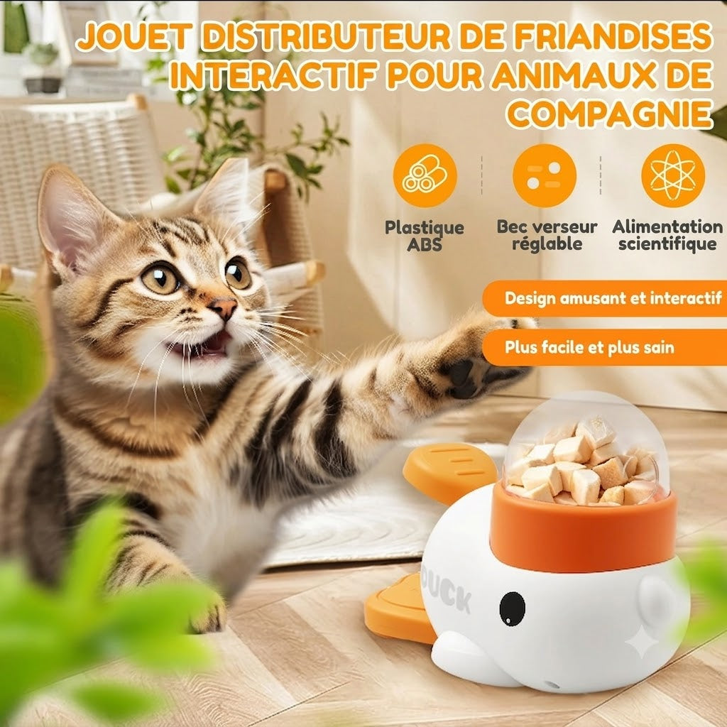 Distributeur de Friandises Canard – Jouet Interactif pour Chien et Chat