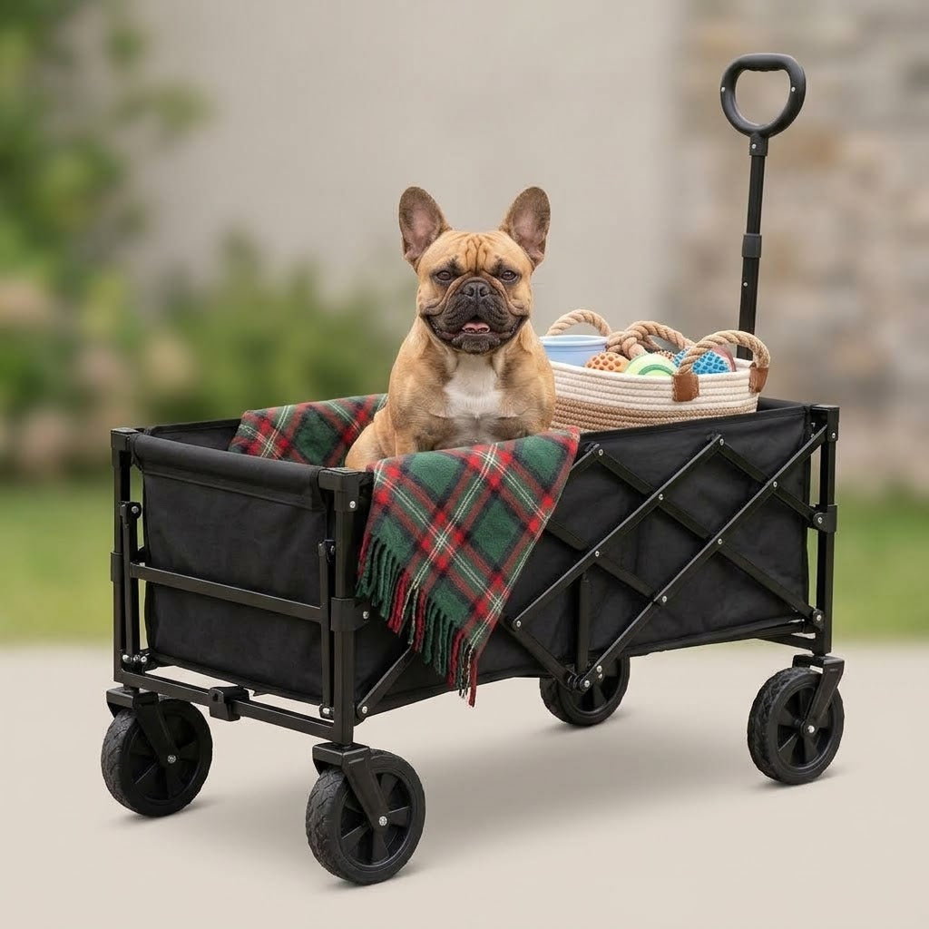 Chariot pliable pour chien – Hayon rabattable et tout-terrain