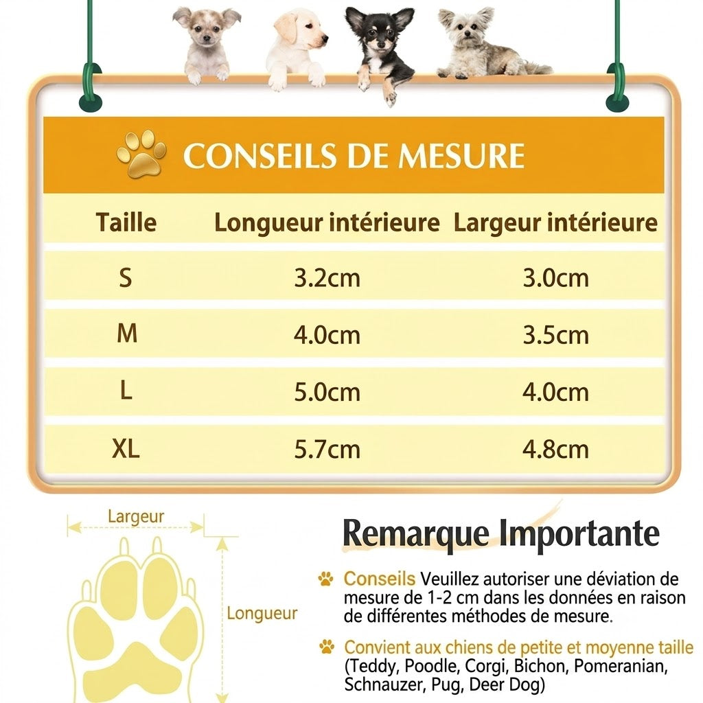 Chaussures d'été pour Chien – Légères, Respirantes & Réfléchissantes | Lot de 4