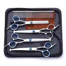 Kit Ciseaux de Toilettage 5 en 1 pour Chien et Chat – Coupe professionnelle à domicile