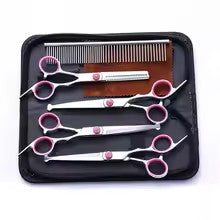 Kit Ciseaux de Toilettage 5 en 1 pour Chien et Chat – Coupe professionnelle à domicile