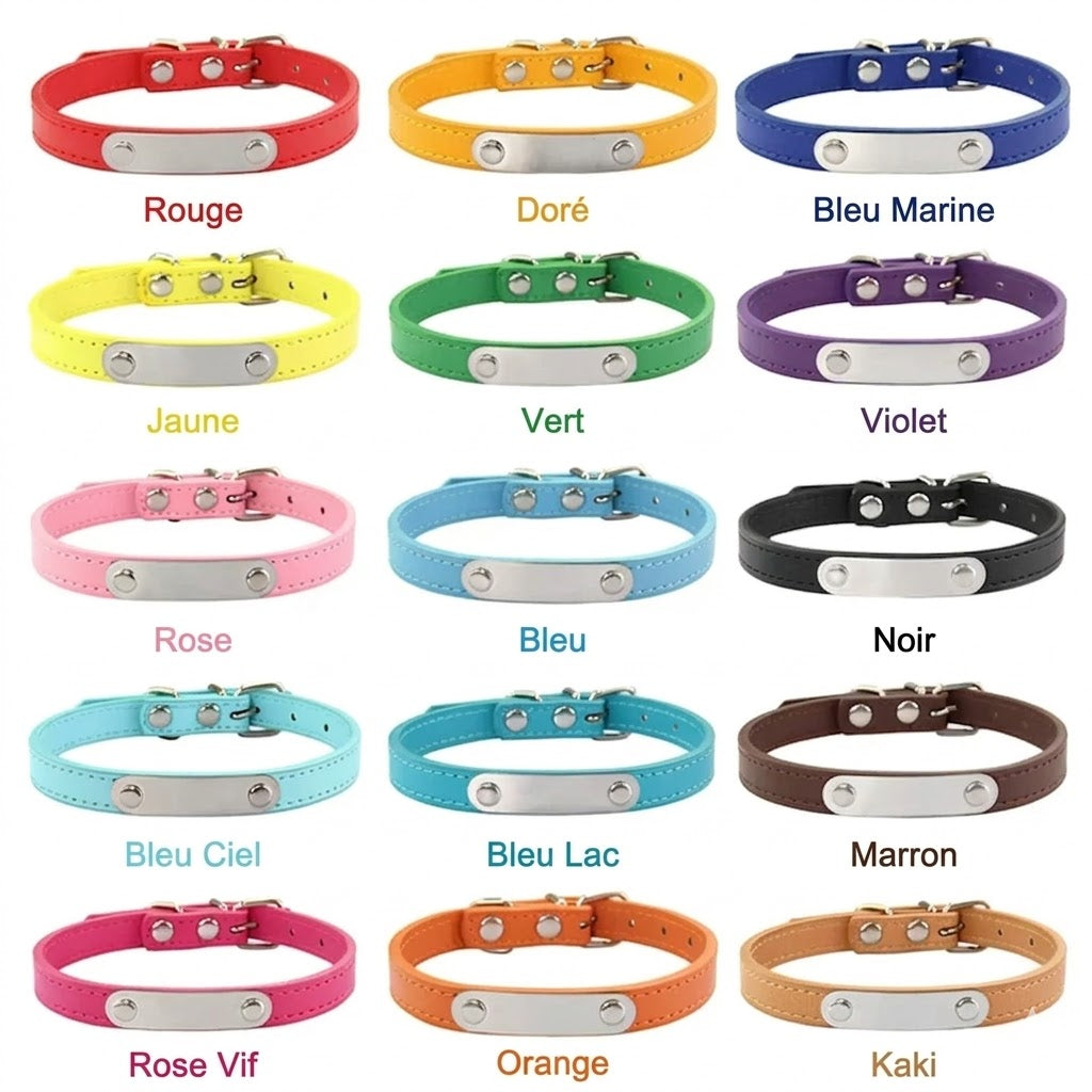 Collier en Cuir PU Personnalisé pour Chien et Chat – Pour eux deux, à leur image